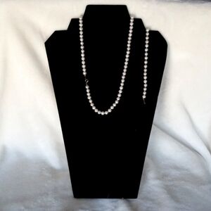 Cultured pearls & 14k gold necklace and bracelet set